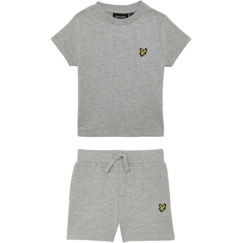 Lyle & Scott Baby T-Shirt & Shorts Set / Grey Marl